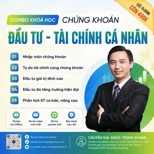 Combo 5 Khoá học chứng khoán cơ bản đến chuyên sâu Đặng Trong Khang