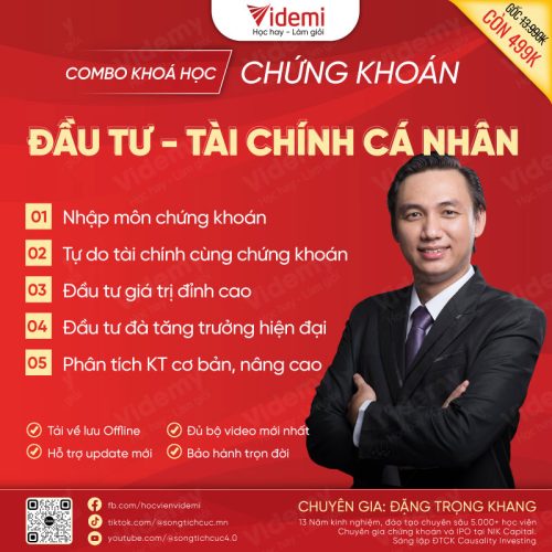 Combo 5 Khoá học chứng khoán cơ bản đến chuyên sâu Đặng Trong Khang