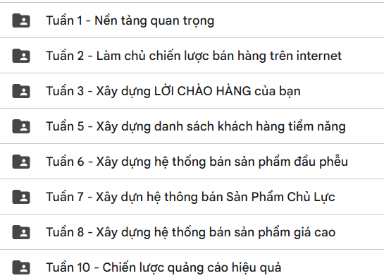 Combo 84 Buổi Khoá Học High Level Rainmaker Của Hoàng Bá Tầu