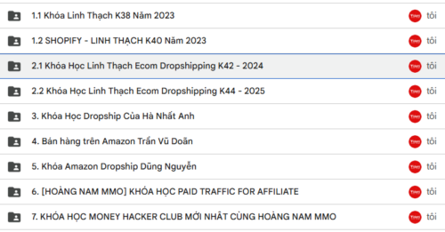 Combo 9 Khóa Học MMO Dropshipping, Affiliate