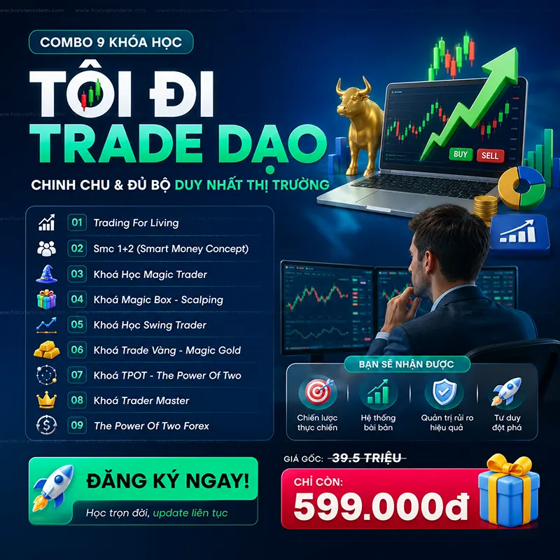 Combo 9 Khóa Học Tôi Đi Trade Dạo Từ Magic Trader