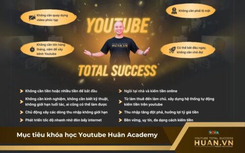 Khoá Học Kiếm Tiền Youtube Từ View Ngoại & Bán Content Từ Huân Academy
