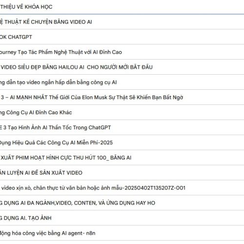 Khoá Học Ứng Dụng AI Trong Công Việc & Sáng Tạo Nội Dung Từ A-Z