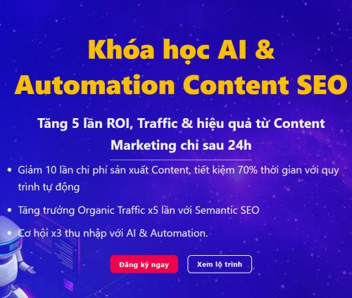 Khóa học AI & Automation Content SEO