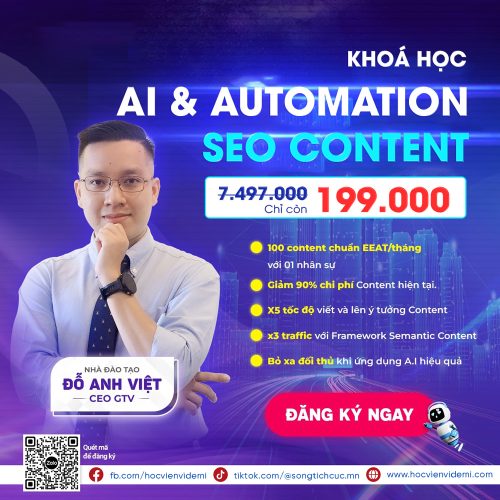 Khóa học AI & Automation Content SEO Tại The AI Growth