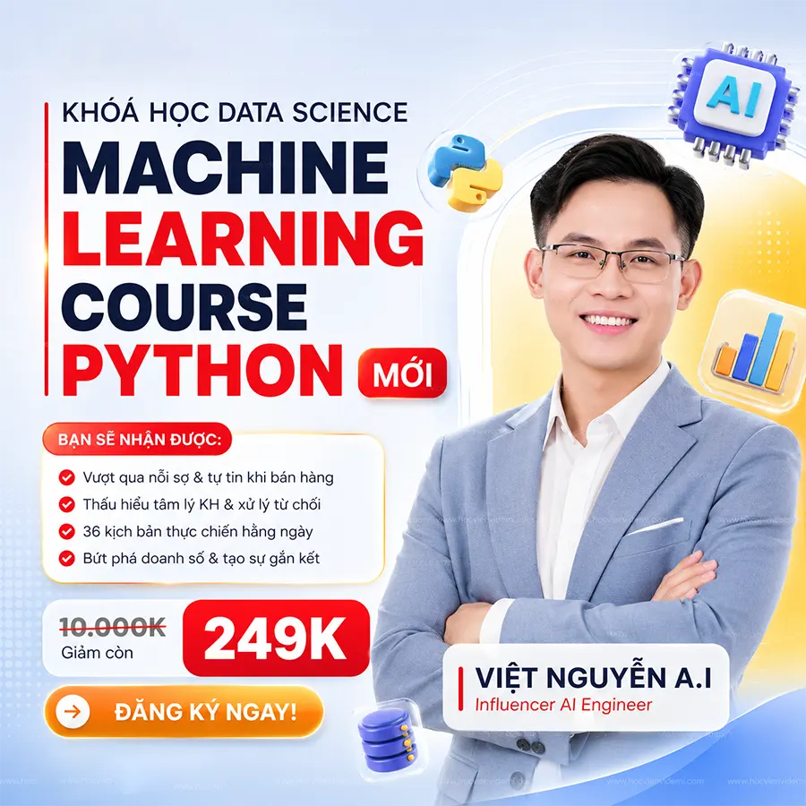 Khóa Học Data Science Machine Learning Course Python Việt Nguyễn AI