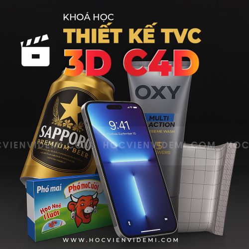 Khóa Học Online Thiết Kế TVC 3D, C4D Từ KeyFrame