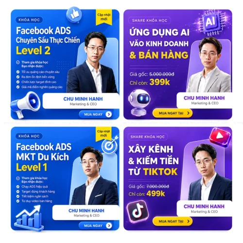 Share Combo 4 Khóa Học Marketing Online 2025 Chu Minh Hạnh Siêu Tiết Kiệm