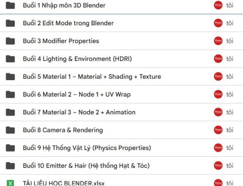 Nội Dung Khóa học 3D Blender Cơ Bản tại Ctrl Z Studio