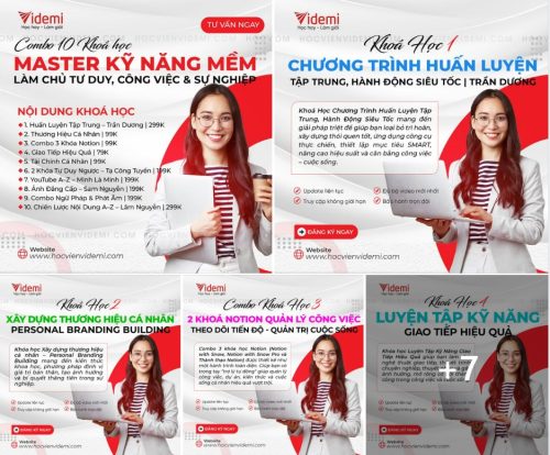 Combo 10 Khóa Học Kỹ Năng Thực Chiến Giúp Bứt Phá Sự Nghiệp 2025