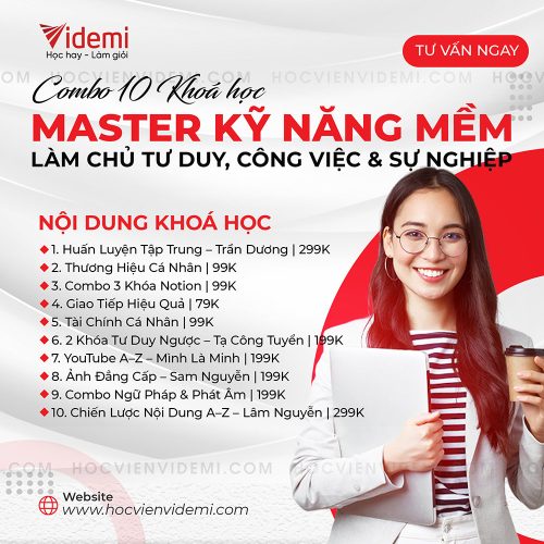 Combo 10 Khóa Học Kỹ Năng Thực Chiến Giúp Bứt Phá Sự Nghiệp 2025