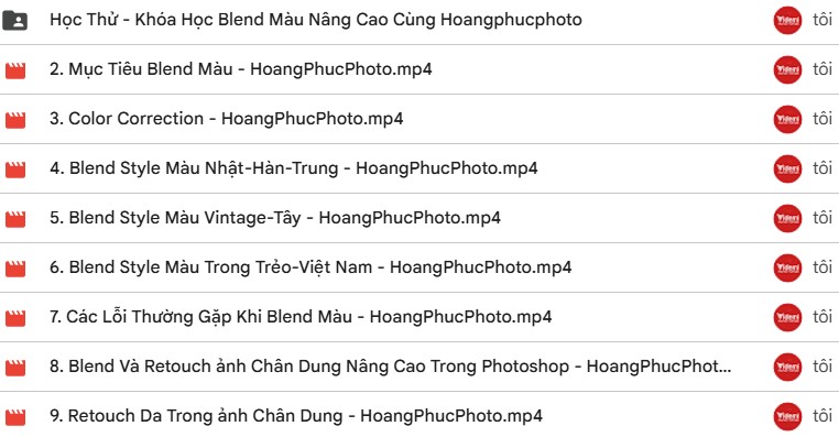 Khóa Học Blend Màu Nâng Cao Cùng HoangPhucPhoto