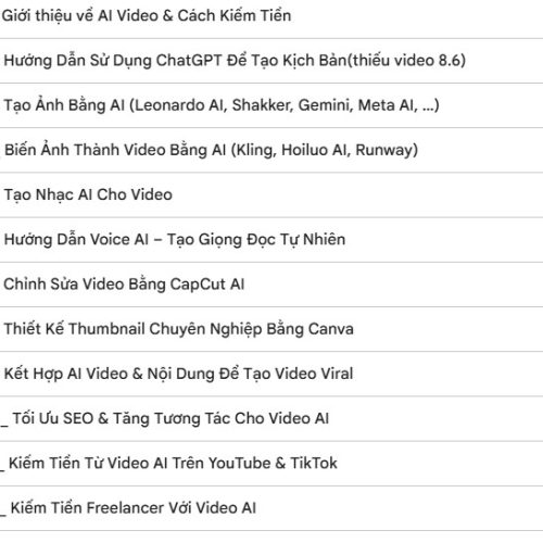 Khoá Học Kiếm Tiền Từ Ai - Make Ai Video Make Money Phúc Anh MRT