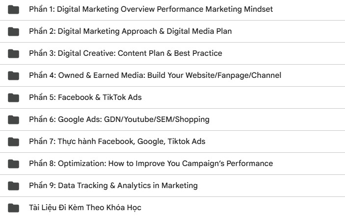 Nội Dung Khóa Học Tối Ưu Hiệu Quả Digital Performance Management Pmax