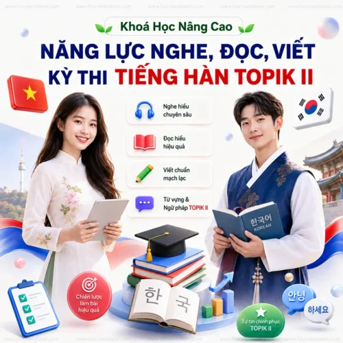 Khóa Học Nâng Cao Năng Lực Nghe, Đọc, Viết TOPIK II Từ Sejong Cyber University