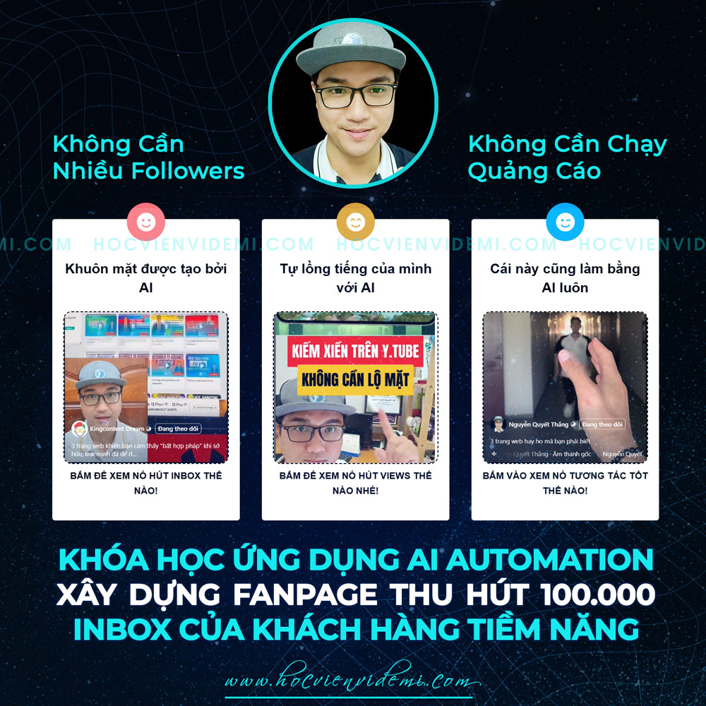 Khóa Học Ứng Dụng AI Automation Xây Dựng Fanpage Thu Hút 100.000 Inbox Khách Hàng Tiềm Năng