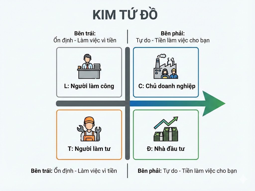 Tóm Tắt Sách Tập 2 Kim Tứ Đồ Dạy Con Làm Giàu Robert T. Kiyosaki