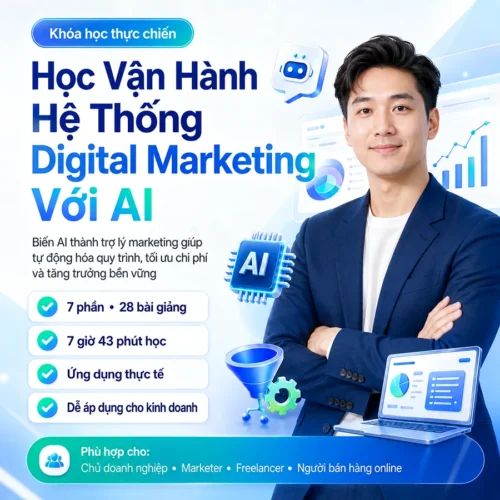 Học vận hành hệ thống digital marketing với AI