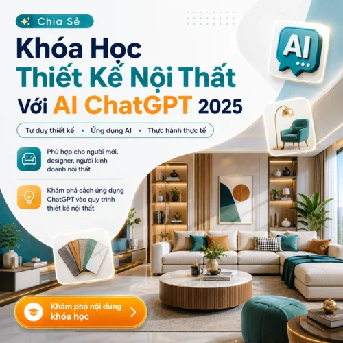 Share Khóa Học Thiết Kế Nội Thất Với AI ChatGPT 2025