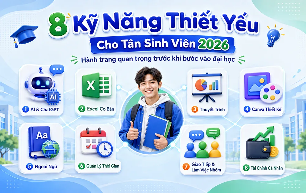 8 Kỹ Năng Thiết Yếu Cho Tân Sinh Viên 2026