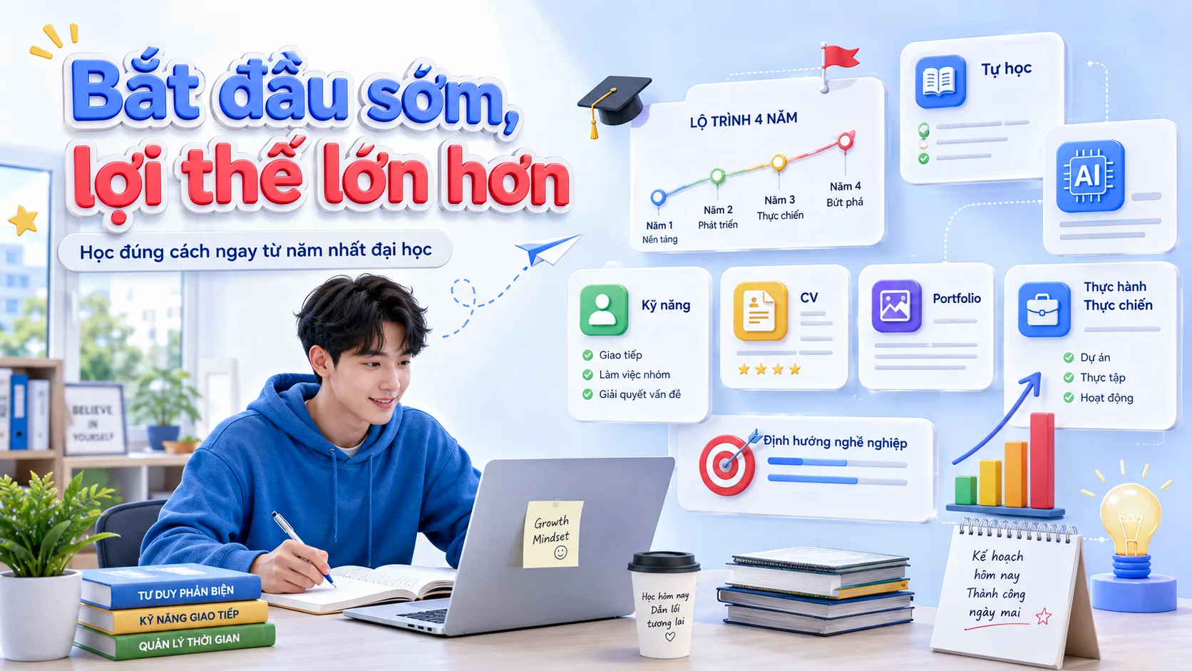 Sinh Viên Năm Nhất Nên Làm Gì? 7 Bước Xây Dựng Lợi Thế Từ Sớm Ngay Từ Năm Nhất Đại Học