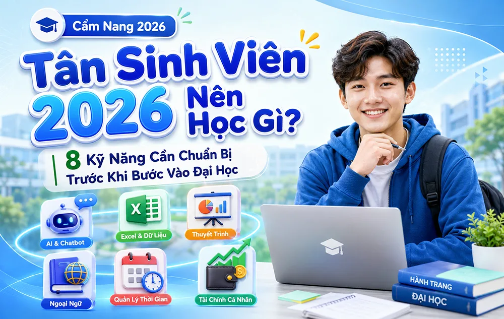 Tân Sinh Viên 2026 Nên Học Gì? 8 Kỹ Năng Cần Chuẩn Bị Trước Khi Bước Vào Đại Học